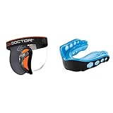 Shock Doctor Herren Suspensorium mit Ultra Carbon Flex Cup Tiefschutz, Grey, L EU & Mundschutz, blau, 12-99 Jahre