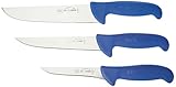 DICK 8255300 Messer-Set 3T Ergo Grip, Stahl, Blau, 48 x 22 x 1.8 cm, 3-Einheiten