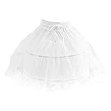 SOIMISS Mädchen Reifen Petticoat Kurzen Krinoline Unterrock Spitze Unterrock Weißen Kurzen Petticoat für Kinder Mädchen Hochzeit (Weiß)