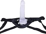 8inch Realstic ðíl'd mit Harness Stráp ôn ðdl for Wômn Wearable ðille vb'rti 'Mchne for Cuplês Thstng Big trägerlosen ðdös for lêbn gl Herren G'y Al Spielen (Farbe : Clear)