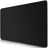 Sidorenko Gaming Mauspad - 280 x 200 mm - Vernähte Kanten - Rutschfest - Mousepad mit einer speziellen Oberfläche verbessert Geschwindigkeit und Präzision | schwarz