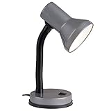 BRILLIANT Lampe Junior Tischleuchte titan | 1x R80, E27, 40W, geeignet für Reflektorlampen (nicht enthalten) | Skala A++ bis E | Mit Kippschalter