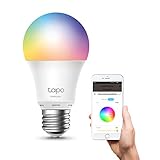 TP-Link Tapo L530E alexa lampe E27, Energie sparen, Mehrfarbrige dimmbare smarte WLAN Glühbirne,smart home alexa zubehör,kompatibel mit Alexa,Google Assistant,Abläufe und Zeitpläne,Kein Hub notwendig