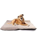 Vitazoo Thermo Hundedecke - 100 x 70 cm Gross - Hundematte zum Mitnehmen für Unterwegs oder Outdoor - rutschfest, Waschbar, Wasserdicht, Faltbar und Flauschig Gepolstert - Grau