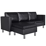 vidaXL Ecksofa 3er L-Form Kunstleder Loungesofa Eckcouch Couch Wohnlandschaft