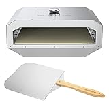 Mimiuo Pizza Box,BBQ-Pizzaofen mit Pizzastein und Pizzaschaufel für Gasgrills,Pizzaofen mit Temperaturanzeige