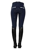 SPOOKS Reithose für Damen Mädchen Kinder, Voll-Besatz Reithosen Leggings Turnierreithose - bequem & stylisch Ricarda Full Grip High Waist - Navy XS