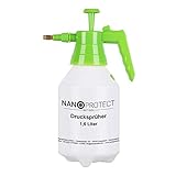 Nanoprotect Handsprüher 1,5 Liter | Drucksprüher mit Verstellbarer Messingdüse | Pumpsprüher | Gartenspritze