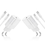 2Pack iPhone Schnellladegerät, 20W USB C Ladegerät mit iPhone Ladekabel Original 2M, iPhone Schnellladekebel Netzteil Stecker mit Lightning Kabel for iPhone 14/13 Pro Max/13 Mini/12 Pro/11/XS/iPad