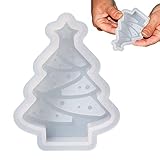 YANQUAN 3D-Weihnachtsform | Stern-Weihnachtsbaum oder Schneeflocke Weihnachtskerzenform | Weihnachtsbackformen, 3D-Kerzenform für Kerzen, Seifen, Kuchen, Mousse, Süßigkeiten, EIS