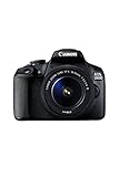 Canon EOS 2000D Spiegelreflexkamera - mit Objektiv EF-S 18-55 F3.5-5.6 III (24,1 MP, DIGIC 4+, 7,5 cm (3.0 Zoll) LCD, Display, Full-HD, WIFI, APS-C CMOS-Sensor), schwarz