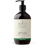 Sukin Australian Natural Signature Hand- und Nagelcreme, 500ml, spendet Feuchtigkeit und pflegt Nägel und Nagelhaut, mit Vitamin E und Aloe Vera, vegan