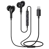 Guguearth MFi-Zertifiziert Lightning Kopfhörer Kompatibel mit iPhone 14, iPhone 13, iPhone 12, 12 pro max, iPhone 11, 8, 7, X XS Max XR, In-Ear Kopfhörer für iPhone mit Mikrofon, Magnetische Ohrhörer