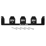 Luckxing 5 Pcs 20V Batteriegestell,Batteriehalter zur Wandmontage mit 4 Steckplätzen | Batterieregal-kompatibler 20-V-Batteriehalter für Werkstätten, unter Regalen, Hakenhalter für Wanddisplays