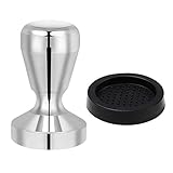 Vicloon Kaffee Tamper, 51mm Tamper, Silikonmatte 58mm, 304 Edelstahl Espresso Tamper für Siebträger Kaffeemaschine, Intensiver Caffee Genuss Dank Espresso Stempel