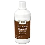 CHEF Flüssiges Konzentrat Demi Glace, Geschmacksboost für Herzhafte Gerichte, 100% Natürlicher Geschmack, 1er Pack (1 x 1L)