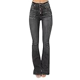 2022 Wasser Waschen Nagel Knopf Damen Hohe Taille Jeans Hose Jeans Shorts Frauen Plus, Schwarz , XXL