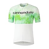 SHIMANO Radtrikot | Cannondale Factory Racing Team 2021 Fahrradtrikot | Fahrradzubehör | Kurzarm-Rennrad Trikot | Radtrikot für Herren (Weiß, XL)