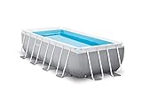 Intex 4M X 2M X 1M Prism Frame Rectangular Pool Set, Hellgrau