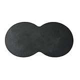 DieffematicCWD Napfunterlage Faux Leather Durable Pet Food Water Pad Foldable Pet Bowl Pad Delicate for Cat (Color : Black)