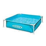 Intex Kinderpool Frame Pool Mini, Blau, 122 x 122 x 30 cm