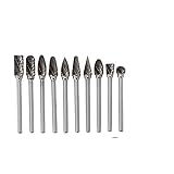 ABOCCI YSHIHAO 10 Stück Wolframkarbid-Bohrer passend for Metallgrat Wolframbohrer CNC-Fräser Dremel Mini-Kegelbohrer-Set Ferramentas (Size : One Size)