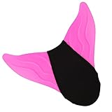 DEBAIJIA Flipper Tauchen Meerjungfrauenflosse Mädchen Kinder Schwimmen Training Monofin Schwimmflossen Jungen Flossen Meerjungfrau（A02-(49 * 46CM)-B157-Rosa