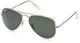 Ray-Ban Damen Aviator Large Metal Sonnenbrille, Gold (Gestell: Gold, Gläser: Grün Klassisch Nicht-polarisiert L0205), L EU