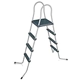 your GEAR Poolleiter PL122 4-stufige Pooltreppe Schwimmbadleiter Schwimmbad Einstieg Leiter Treppe bis 122cm Poolwandhöhe