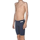 arena Solid Junior Jungen Badehose, Chlorbeständige Jammer Badehose für Wettkämpfe aus MaxLife Material mit UV-Schutz Faktor 50+