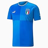 FIGC Men's Season 2022/23 Official Home T-Shirt, Ignite Blue-Ultra Blue, L