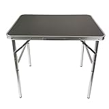 Aluminium Klapptisch Campingtisch 75x55cm Gartentisch Beistelltisch Falttisch Picknicktisch Alutisch faltbar und höhenverstellbar