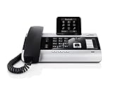 Gigaset DX800A Schnurgebundenes All-In-One DECT-Telefon mit großem Farbdisplay, ISDN-Anschluss für 6 Geräte, VoIP-Funktion, Bluetooth, 1000 Kontakte, brillante Audioqualität, titanium