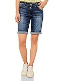 Cecil Damen B375228 Jeansshorts, Mid Blue Wash, 34W EU