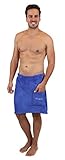 Betz Herren Saunakilt Sauna Kilt Größe 50 x 140 cm Farbe blau