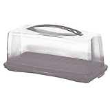 Rotho Fresh Kuchenbehälter, Kunststoff, mauve/transparent, (36 x 16,5 x 16,5 cm)