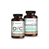 BYWAY NUTRITION OPC Traubenkernextrakt, 240 Hochdosierte Tabletten & Multivitamin Komplex, 90 Tabletten, Reines OPC aus Europäischen Weintrauben und Verschiedene Vitamine und Mineralien