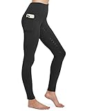 FitsT4 Damen Reithose Winter Hohe Taille reitleggings Silikon Vollbesatzreithose mit Fleecefutter mit Handytasche für Frauen