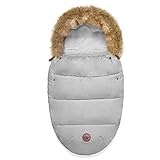 Baby Fußsack Winter-Einschlagdecke Winterfußsack Babyschale mit Reißverschluss Waschbar Baby Schlafsack für Kinderwagen