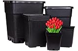 Weedness Blumentopf Plastik 18 Liter 30x30x32 cm - Topf Pflanzentopf Eckig Pflanzgefäß Pflanzkübel Anzuchttopf Blumenkübel Balkon Garten