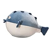 perfk Kugelfisch Plüschtier Geburtstagsgeschenk Dekor Entzückend für Halloween Auto Sofa , B 45cm