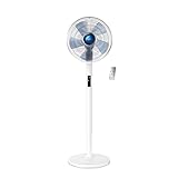 Rowenta VU5870 Standventilator Turbo Silence Extreme+ | Fernbedienung | 5 Geschwindigkeiten | Abschaltautomatik | Timer | Automatische Oszillation | Höhenverstellbar, Weiß