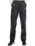 iCreek Regenhose Herren Wasserdicht Atmungsaktiv Leichte Winddichte Outdoor für Motorrad, Fahrrad, Golf，Schwarz,Medium/30 Inseam