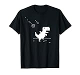 T-Rex Pixel Art T-Shirt Geek Offline Meteorit Nerd T-Shirt