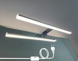 DILUMEN Spiegelleuchte mit Schalter für Spiegelschrank, Lampe Bad, 40cm 10w, 800lm naturweiß 4000K, 230v IP44 Mirror Light