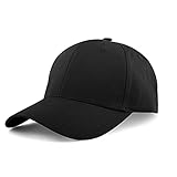 KELOYI Basecap Herren Cap Herren Basecap Damen Schwarz Kappe Adjustable Baumwolle Baseball Outdoor Running Activity Kappen