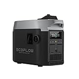 EF ECOFLOW Smart Generator,Strom Generator,Tragbarer Benzin Generator,4l, 1800W AC Output,42–58.8V DC,Stromaggregat für DeltaPro&Delta Max,Notstromversorgung Zuhause,LCD Anzeige App Kontrolle, Schwarz