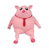 Stress Schwein zum Schlagen | 9 cm Anti Stress Schwein Quetsch Spielzeug | Stressschwein Squishy Spielzeug | Squeeze Schweinchen Spiel Bälle | Unbreakable Pig Fidget Toys für Kinder und Erwachsene