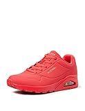 Skechers Damen UNO Stand ON AIR Sneaker, Red Durabuck, 38 EU