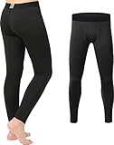 HOPLYNN Thermo Unterwäsche Kinder Fussball Kompressionshose Thermounterhose Jungen und Mädchen Unterziehhose Ski Sportleggings Schwarz S